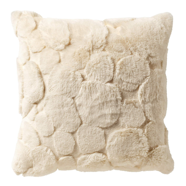 Dutch Decor Kissenhülle 'Pom' 45 x 45 cm Cannoli Cream - Beige